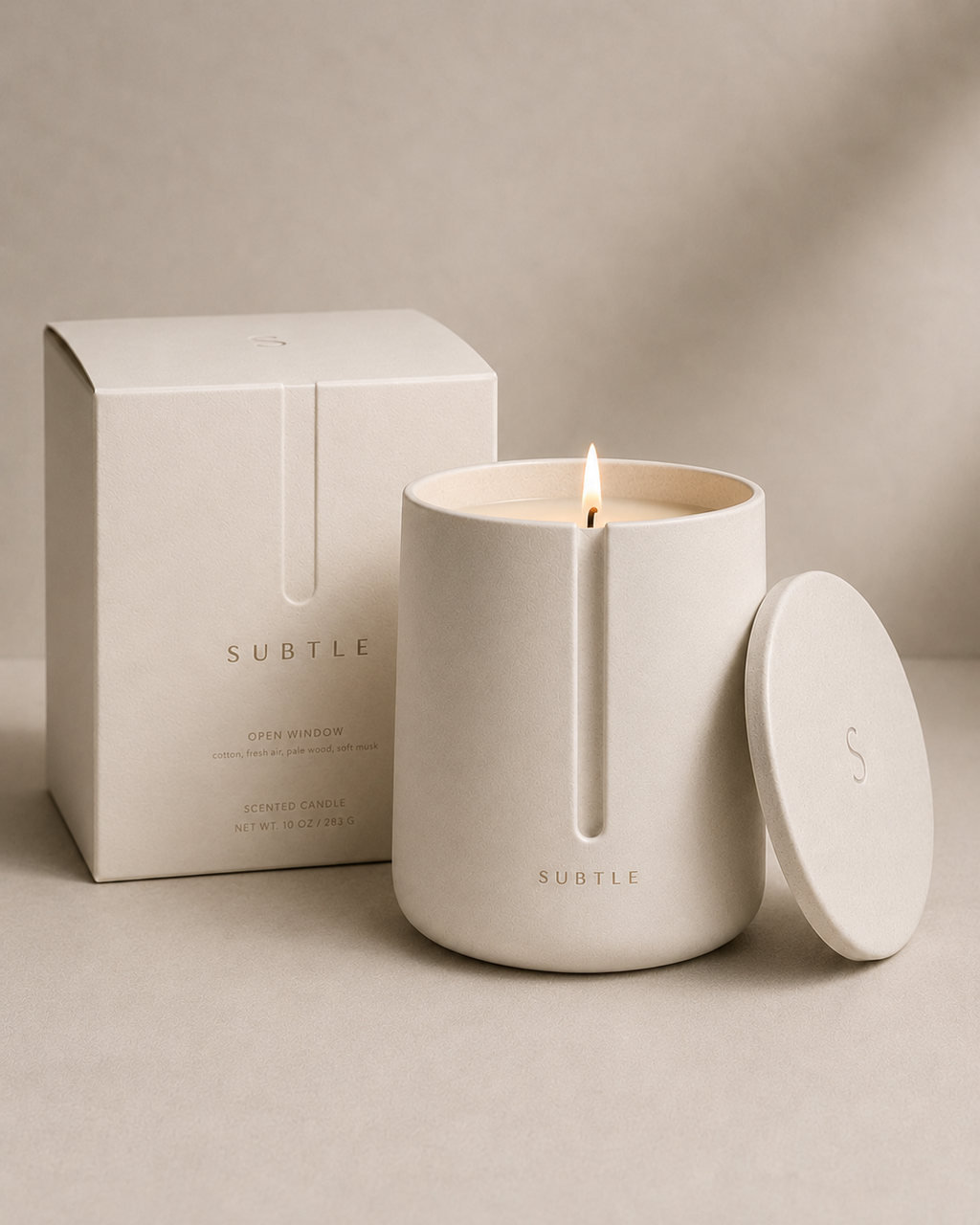 Subtle Vanilla + White Tea Candle
